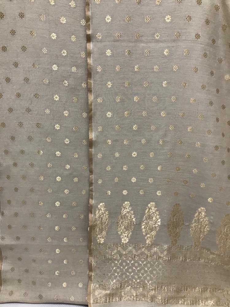 Pure Moonga Silk Handloom Banarasi Suit and Dupatta Set – Khinkhwab